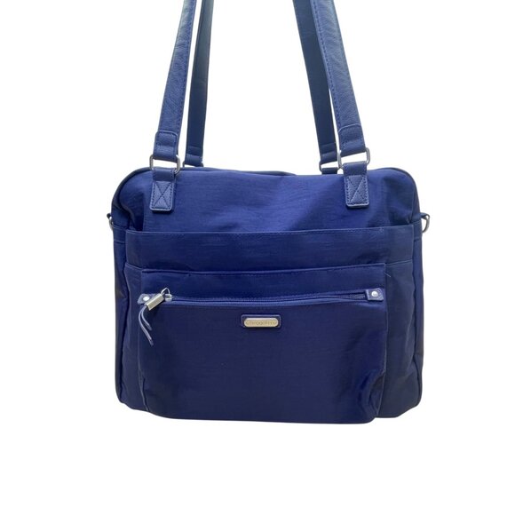 Baggallini Women’s Blue Nylon Multiple Pockets Adjustable Strap Travel Tote Bag - Picture 1 of 16